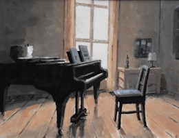 Interieur met vleugel I, 2012