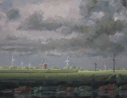 Landschap rond molen van Cornwerd, 2009