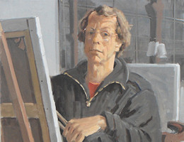 Zelfportret achter ezel, 2011